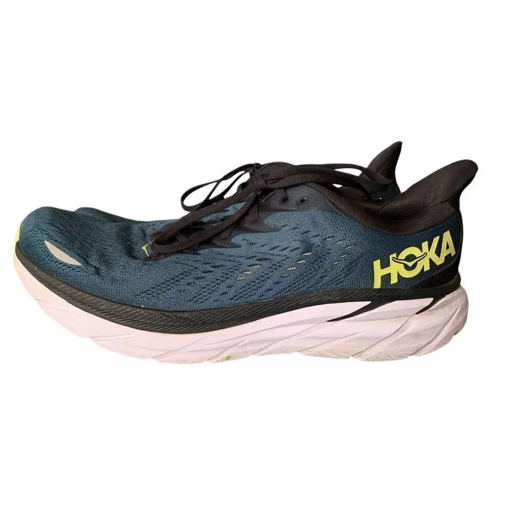 Hoka One One Clifton 8 Blue Running Gym Shoes Sneakers mens 11.5 D